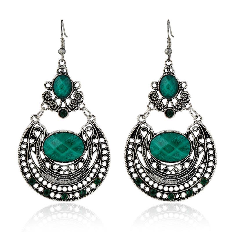 Metalowe Kolczyki Klipsy Vintage Biżuteria Modowa Indyjskie Boho Rzeźbione Starożytne Kolczyki Bez Przekłuwania Dla Kobiet Oorbellen