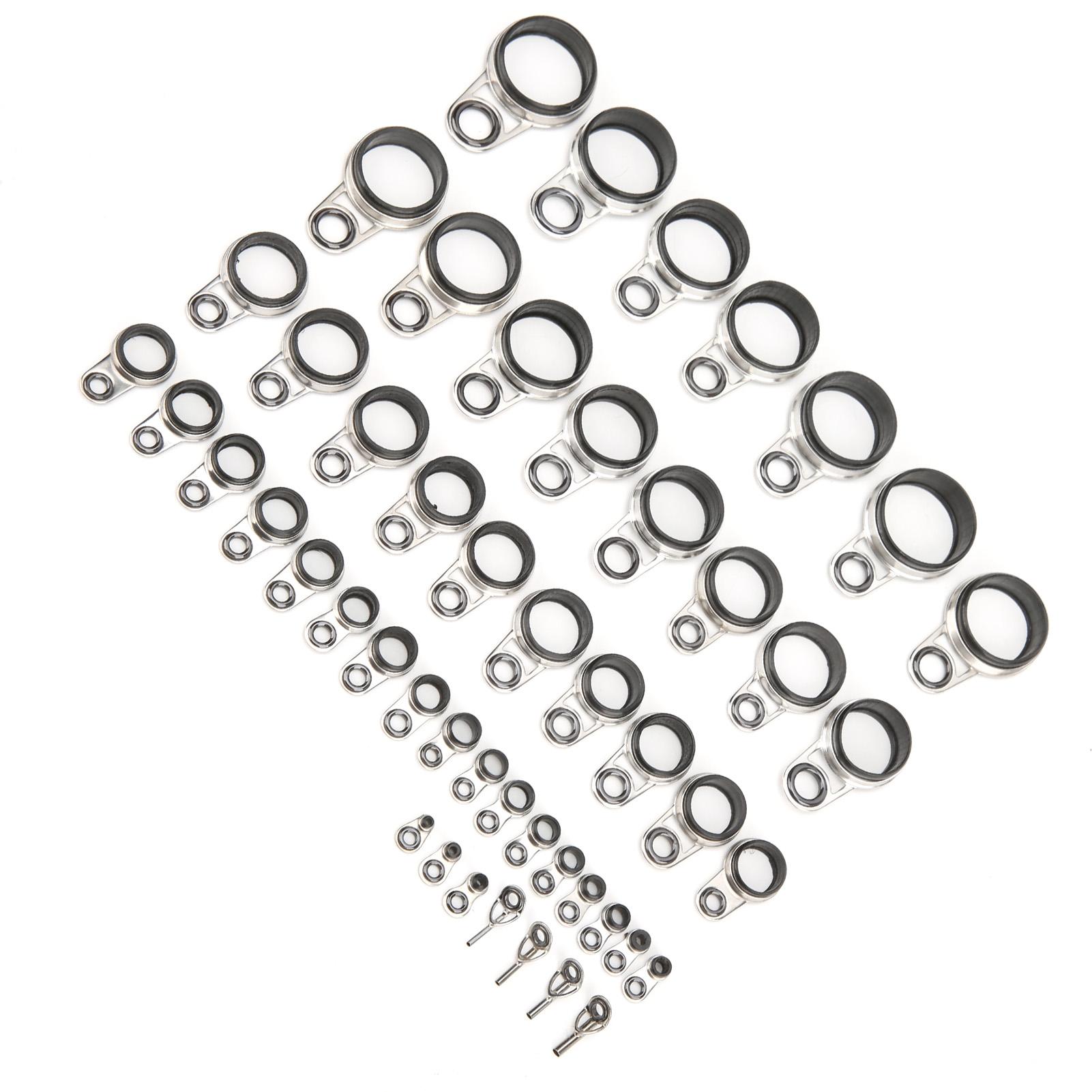 

49 in 1 Set Universal Rock Casting Tackle Fishing Rod Guides Line Rings Top Tips