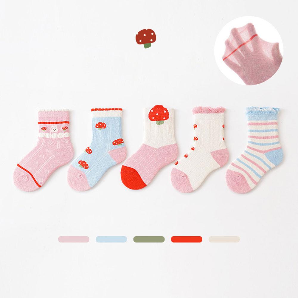 5 par skarpetek z siateczki dla niemowląt, urocze, oddychające, miękkie, bawełniane skarpetki dla dzieci, dla chłopców i dziewcząt, w wieku 1-12 lat