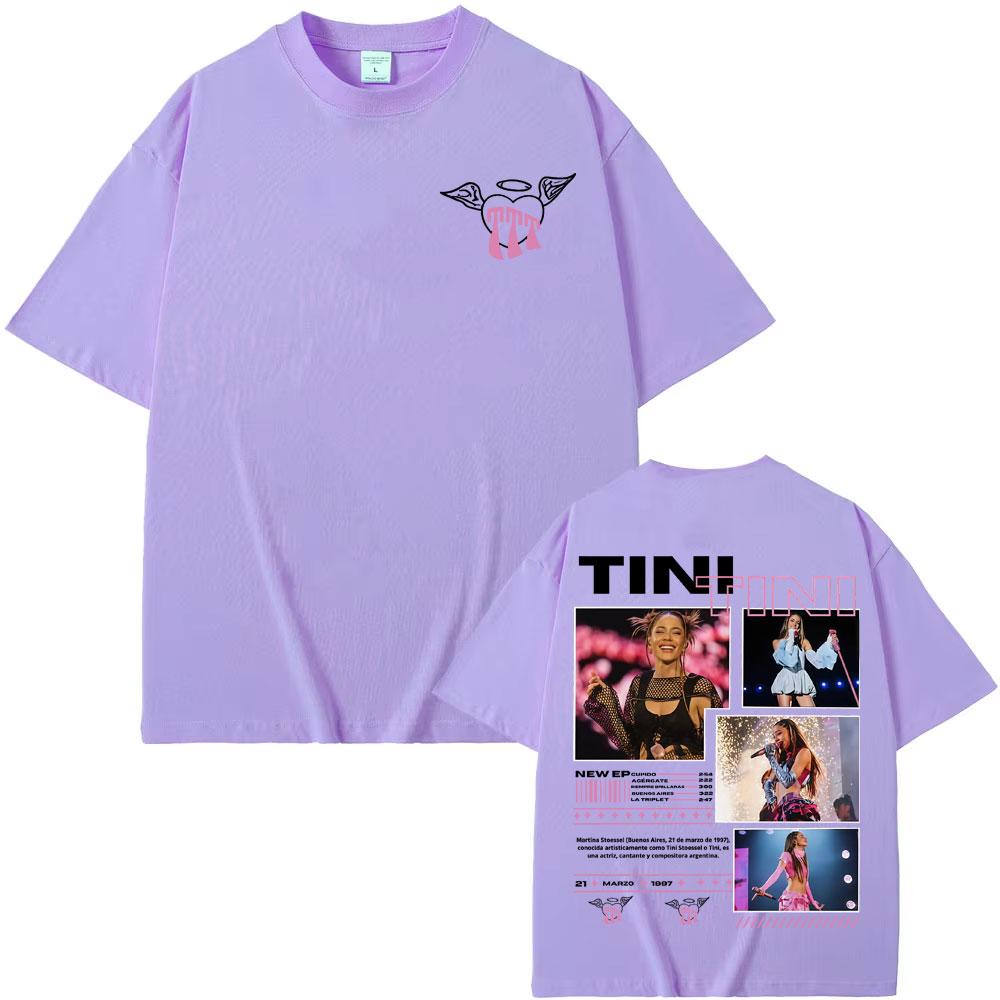 Singer TINI STOESSEL Tour 2025 Merch T Shirts Unisex Womens Clothing Harajuku Aesthetic Tshirts High Quality Short Sleeve T Shirt