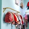 Wall-Mounted Clothing Display Rack for Women's and Children's Wear Stores