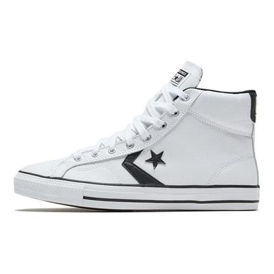 Star Player 76 Cons Classic Versatile High Top Canvas Shoes Unisex White & Black