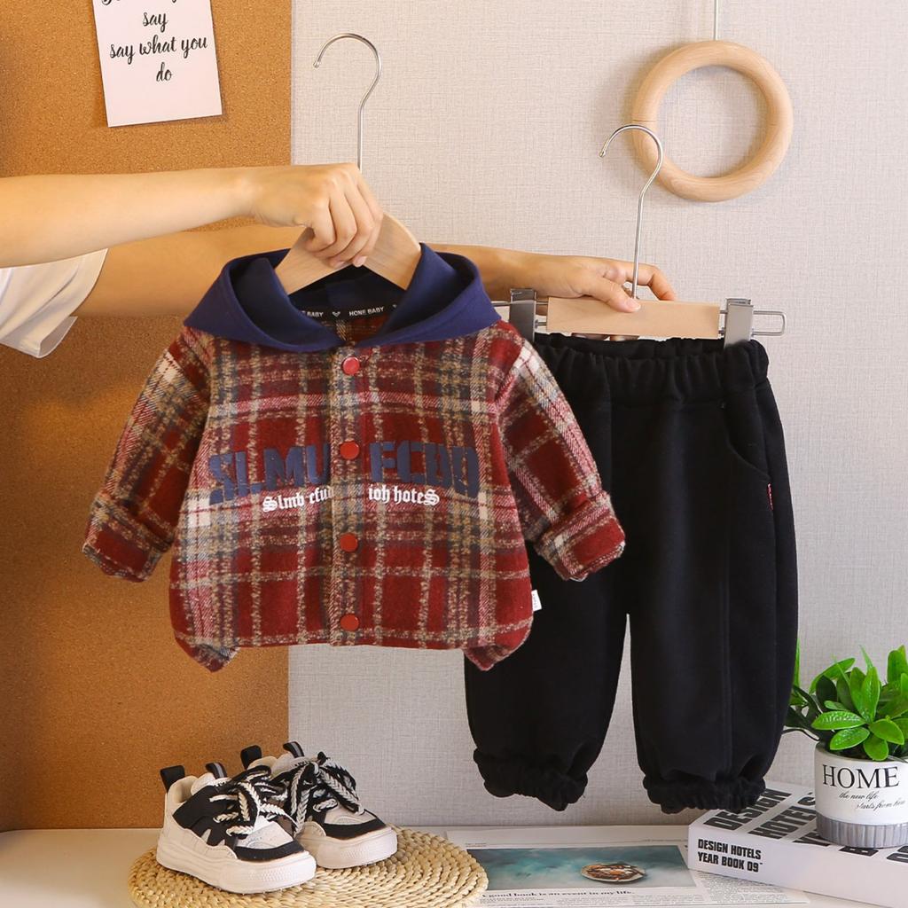 Kids Casual Long-Sleeve Set, Comfortable Daily Wear Outfits