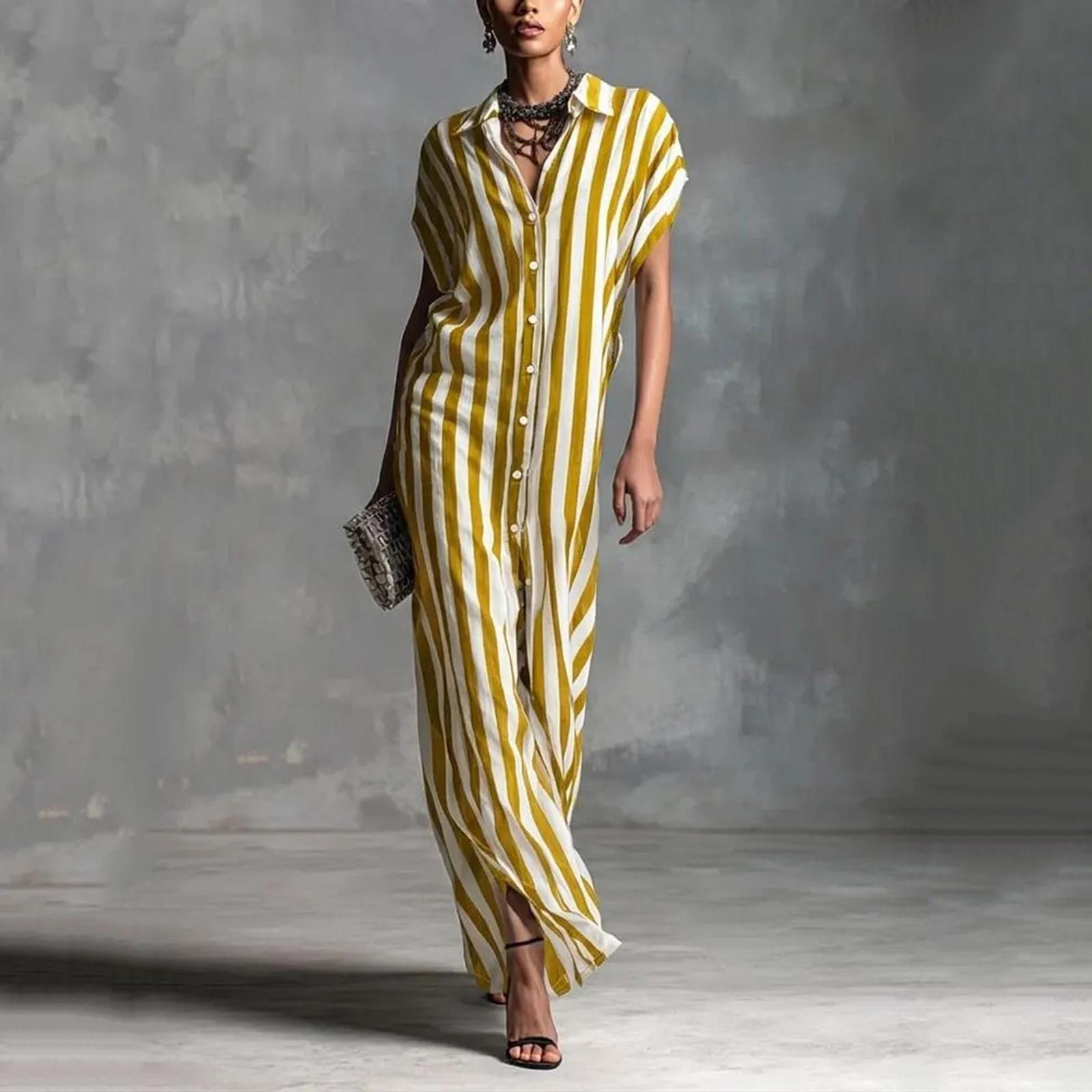 

Women s Summer Casual, Fashionable, And Elegant Loose-Fit V-Neck Dress XL