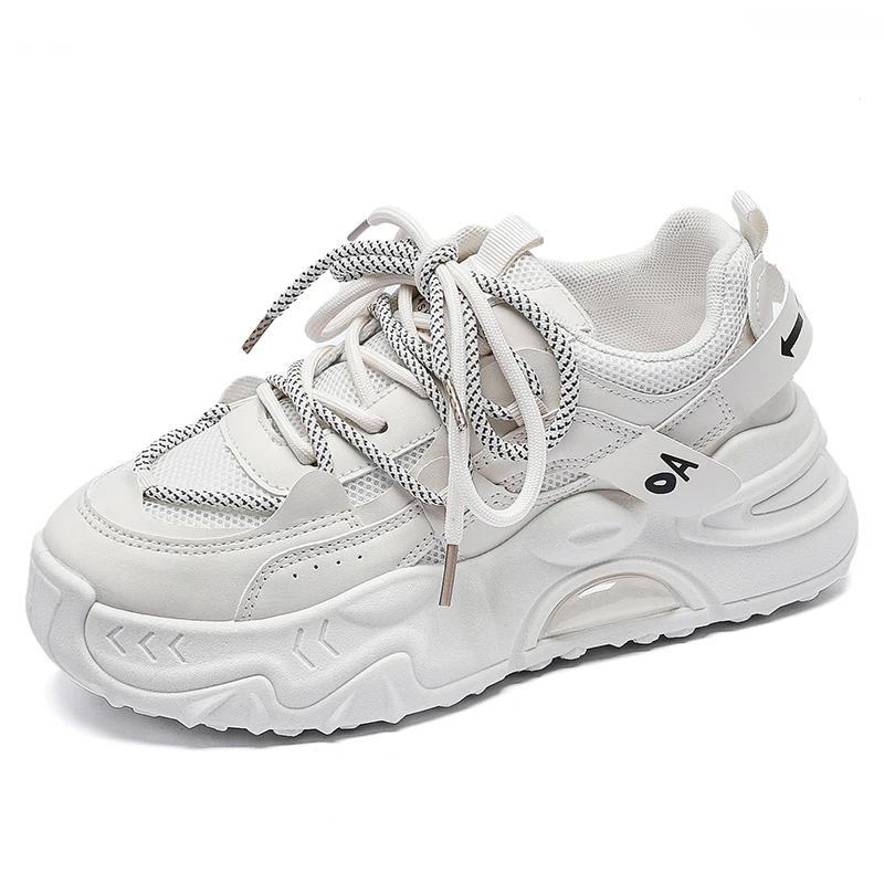 Fashion Thick-heeled Tied Women Summer Boots Flats Sports Shoes Designer Women's Sneakers Sapateni Sepatu Casuals Basquet Excercise