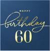 Serwetki Happy Birthday 60 Urodziny 33X33Cm 10Szt.