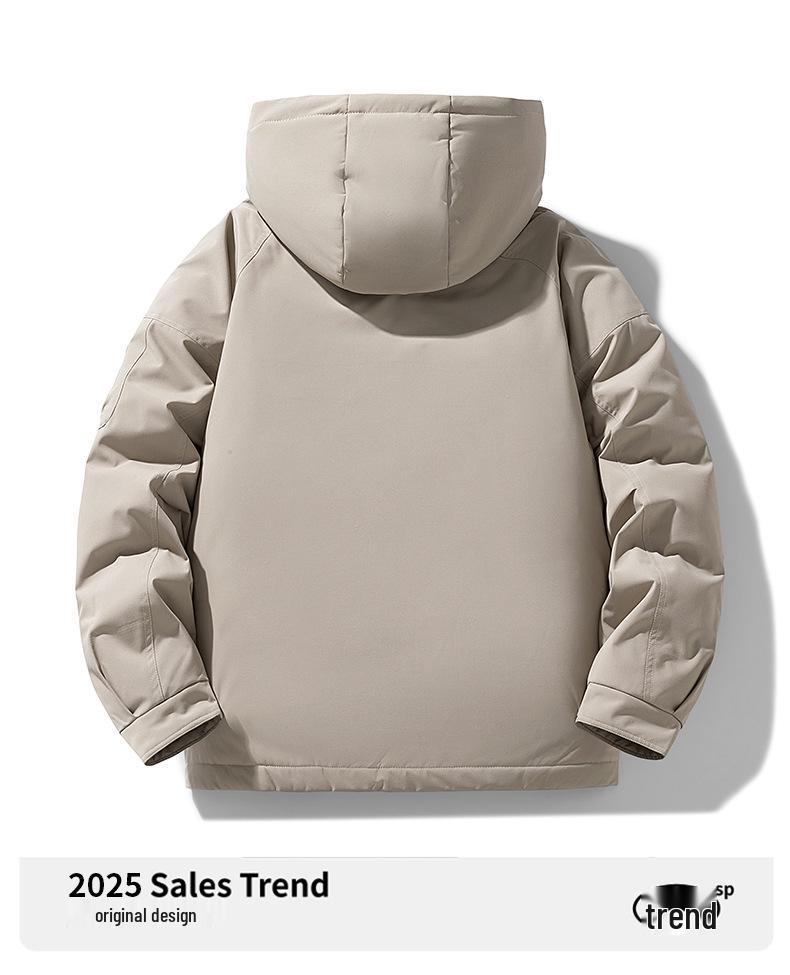 Herren 2025 Herbst/Winter Lässige Lockere Baumwolljacke - Warme Arbeitskleidung & Dicke Skijacke