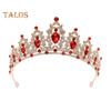 Hair Hoop Shining Rhinestones Inlaid Leaf Decor Bridal Crown Birthday Party Alloy Headband Hair Accessories