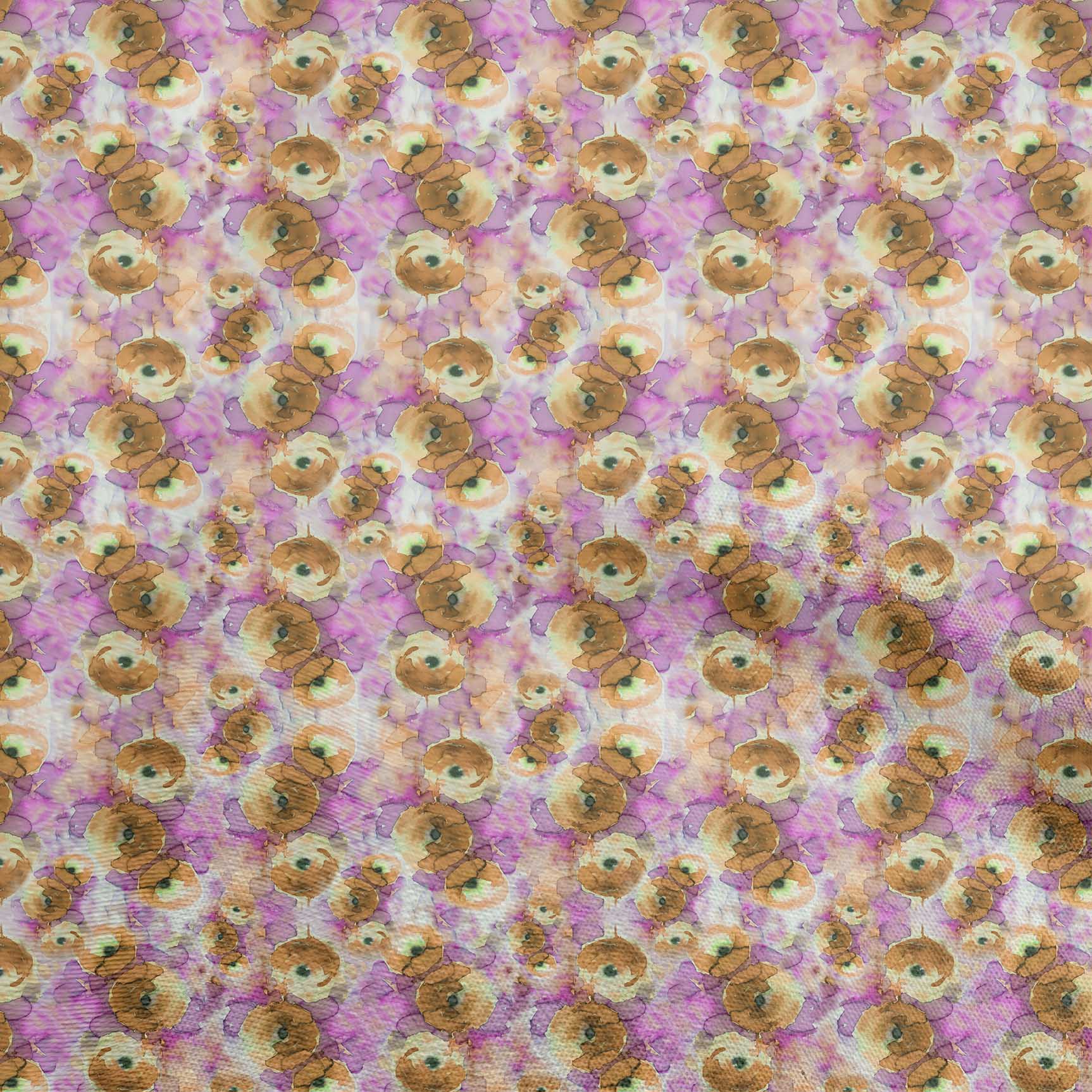 

oneOone Cotton Flex Grey Fabric Акварельна тканина з квітковим малюнком для шиття у дворі, надрукована своїми руками, шиття одягу, 40 дюймів 42 Inch Wide - Viscose Chiffon іржі коричневого кольору