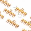 20pcs/lot Stainless Steel Layer Necklace Bracelet Clasp Bails 5 Loops Drop Earrings Chains Connectors DIY Jewelry Making Finding