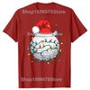 Pallina da Golf Cappello di Babbo Natale Golf di Natale Luci di Natale Magliette Cotone Umorismo Streetwear Manica Corta Unisex Girocollo Largo Abbigliamento