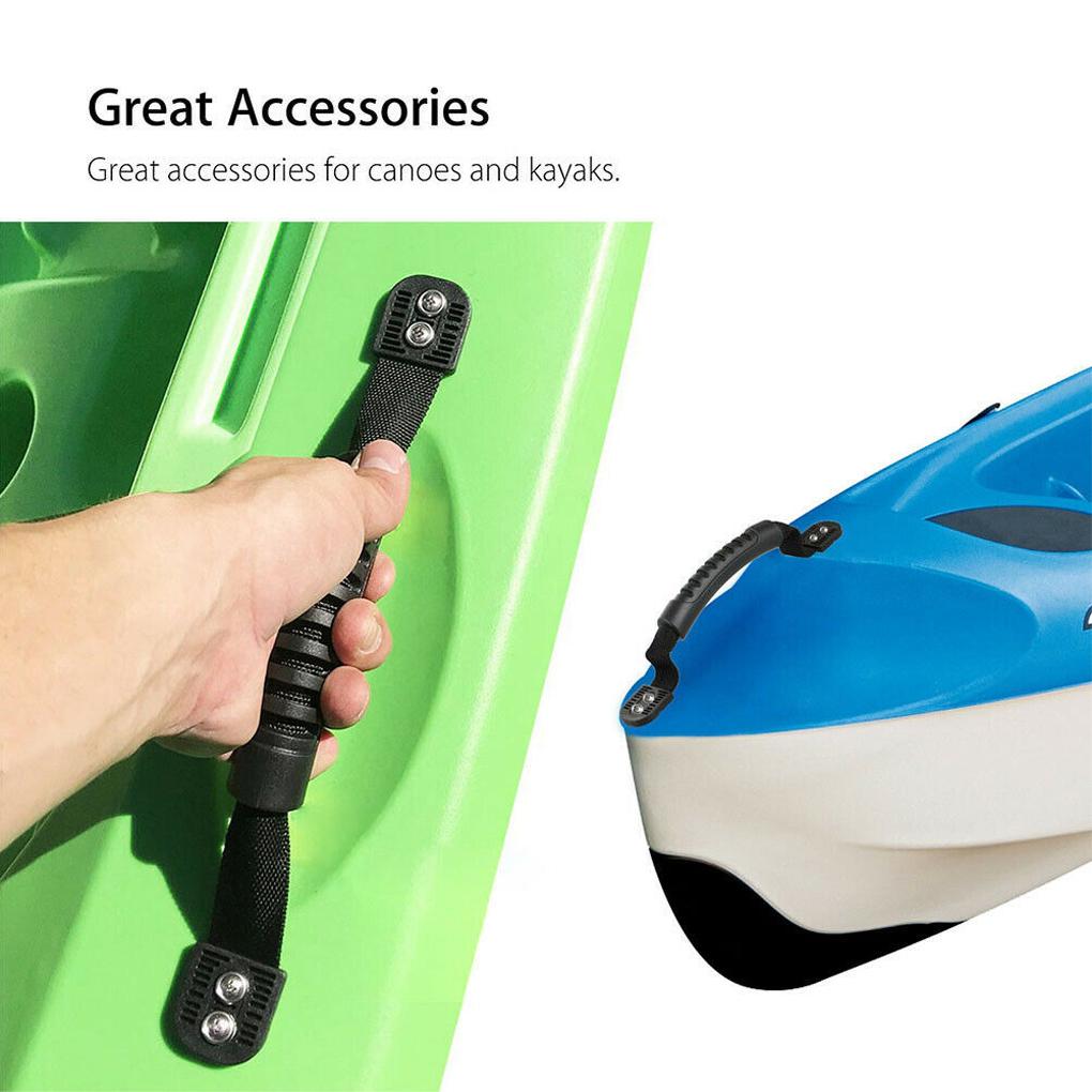 2pcs Kayak Carry Handle Nylon Rubber Non-Slip Canoeing Handle for Kayaking Boating Accessories