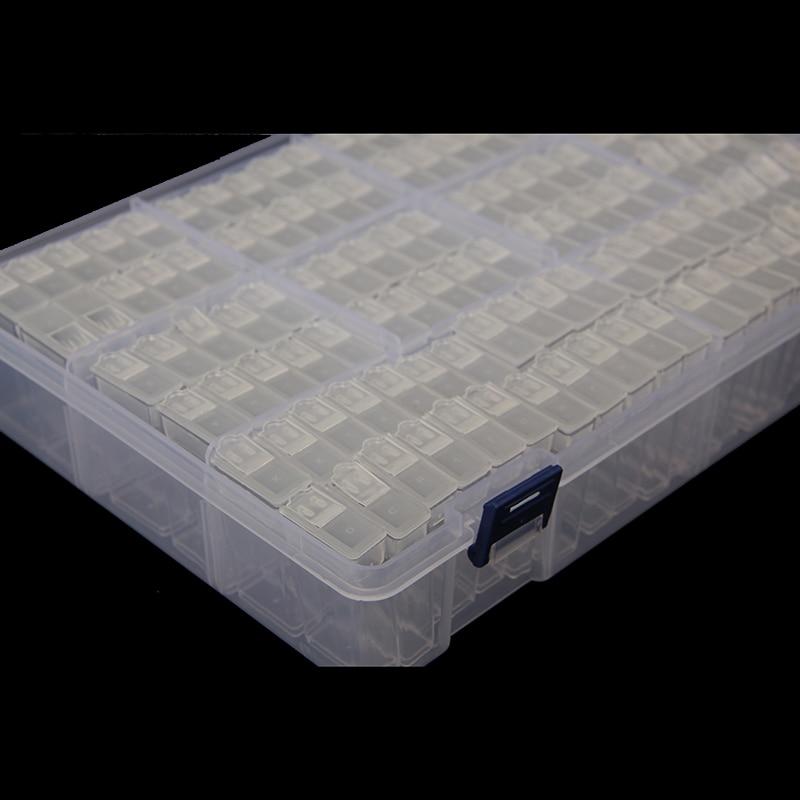 

124/100/64/56/48 Girds аксессуары для алмазной живописи чехол прозрачный пластиковый ящик для хранения бисера для алмазной вышивки инструменты для вышивки крестом 42grids