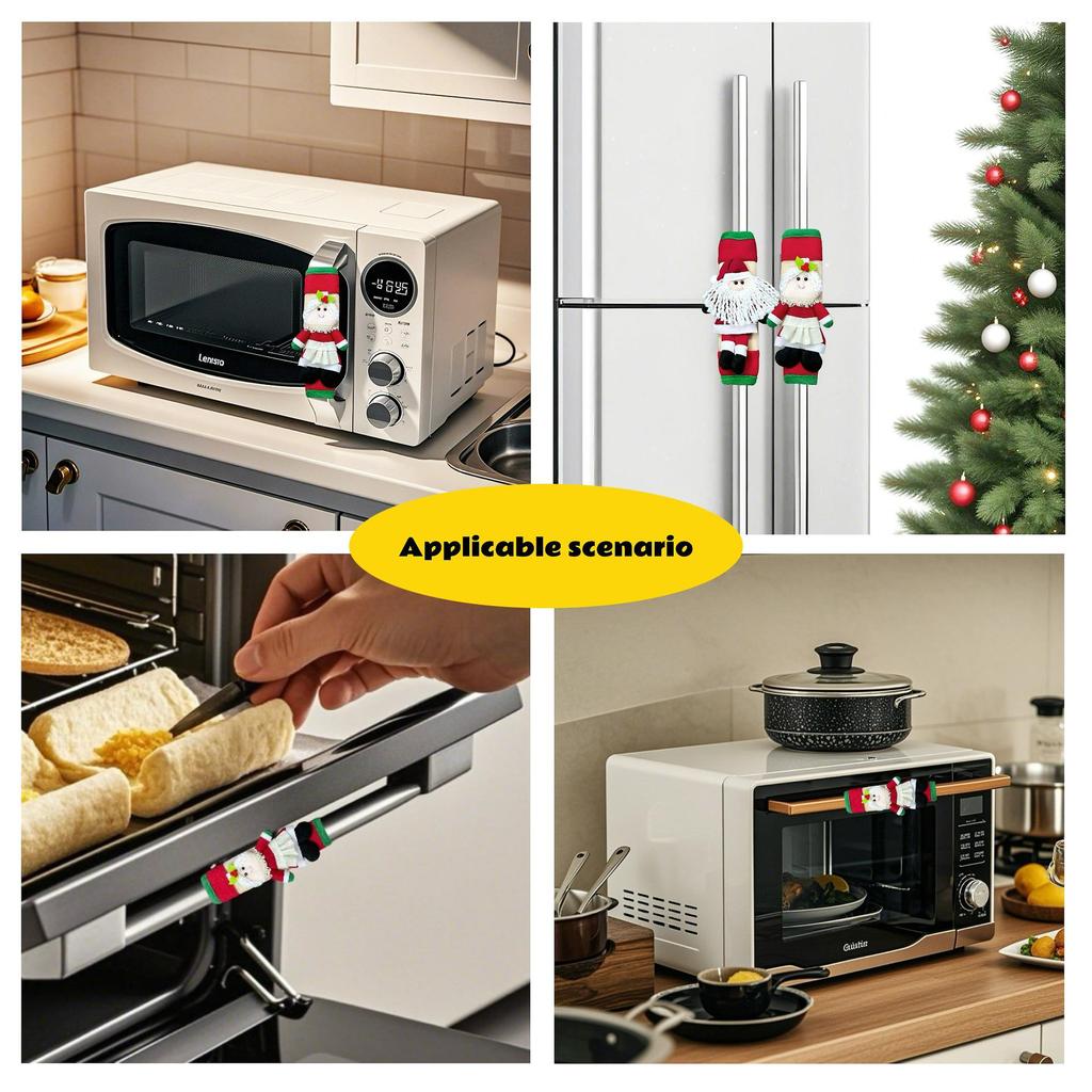 Christmas Refrigerator Handle Cover and Ornament