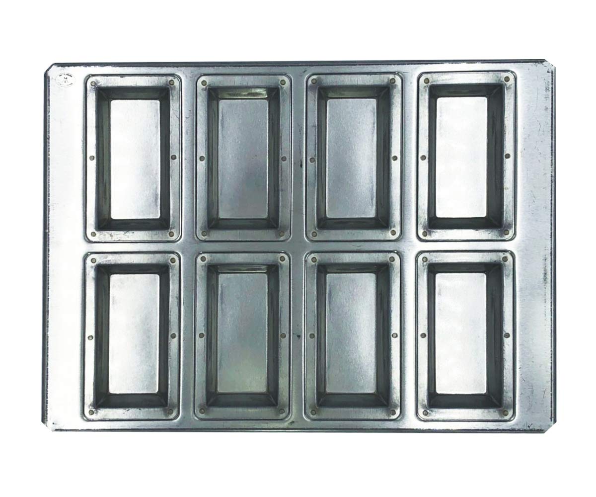 Matsunaga Manufacturing Silicone-Coated Silver Financier Pan, 8-Piece Set, MS23