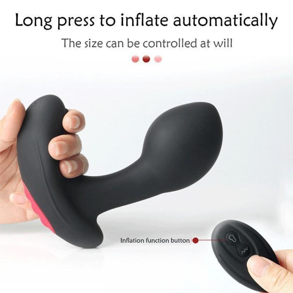 Drahtlose Fernbedienung Prostata Massage Vibrator Aufblasbarer Analplug Expansion Vibrations-Analsexspielzeug für Mann Frau