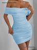 European & American Sexy One-Shoulder Bodycon Sheath Dress for Women