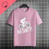 Unisexs Funny OH SHIFT Racing Bicycle Graphic Tshirt 100 Cotton Short Sleeve Round Neck Humor Style Casual Sports Tshirt