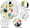 Black Cat Green Leaves Shower Curtain Cats Potted Succulent Tropical Plant Cactus Leaf Watercolor Monstera Floral Botanical