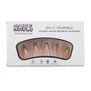 Luxurious Gold French Almond ABS Nail Stickers, Stylish Pearl False Nails, Reusable, Factory Stock.