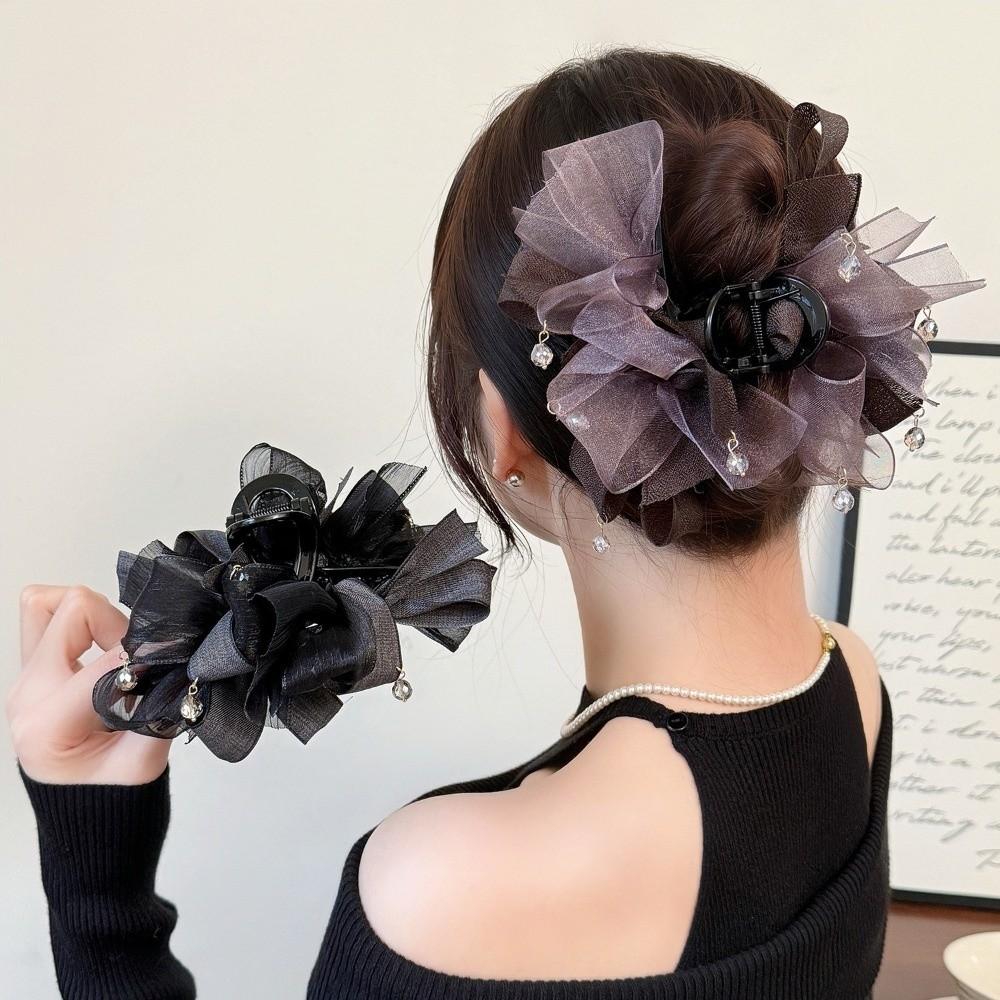 Perlen Charm Krallenclip 13cm Große Haarspange Neue Schleifen-Haarspange Kopfschmuck