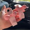 2pcs/set Cute Bow Pink Car Seat Back Hook Non Marking Headrest Hanger For Purse Grocery Bag Car Organizer Accessory