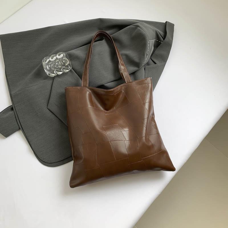 Stylish Large Capacity Women's Tote Bag 2024 New Fashion Casual Trendy Pu Shoulder Bag