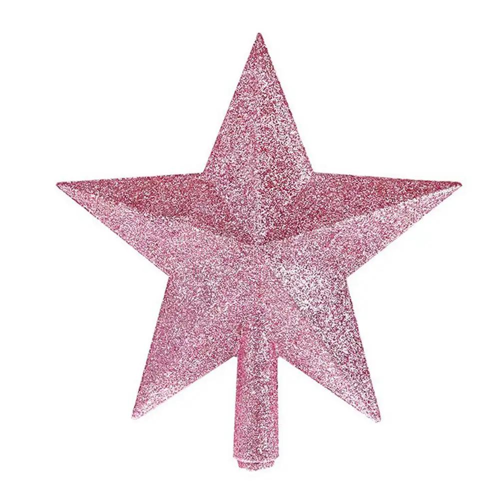 Christmas Holiday Tree Top Star With Glitter Finish Plastic Material 6 Inch Size Suitable For Tree Topping And Festive Use