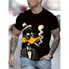 Funny Men's T Shirt Cartoon Animal Print Casual Pullover Summer Short Sleeve T-shirts Fashion Outdoor Male Overszied Clothing