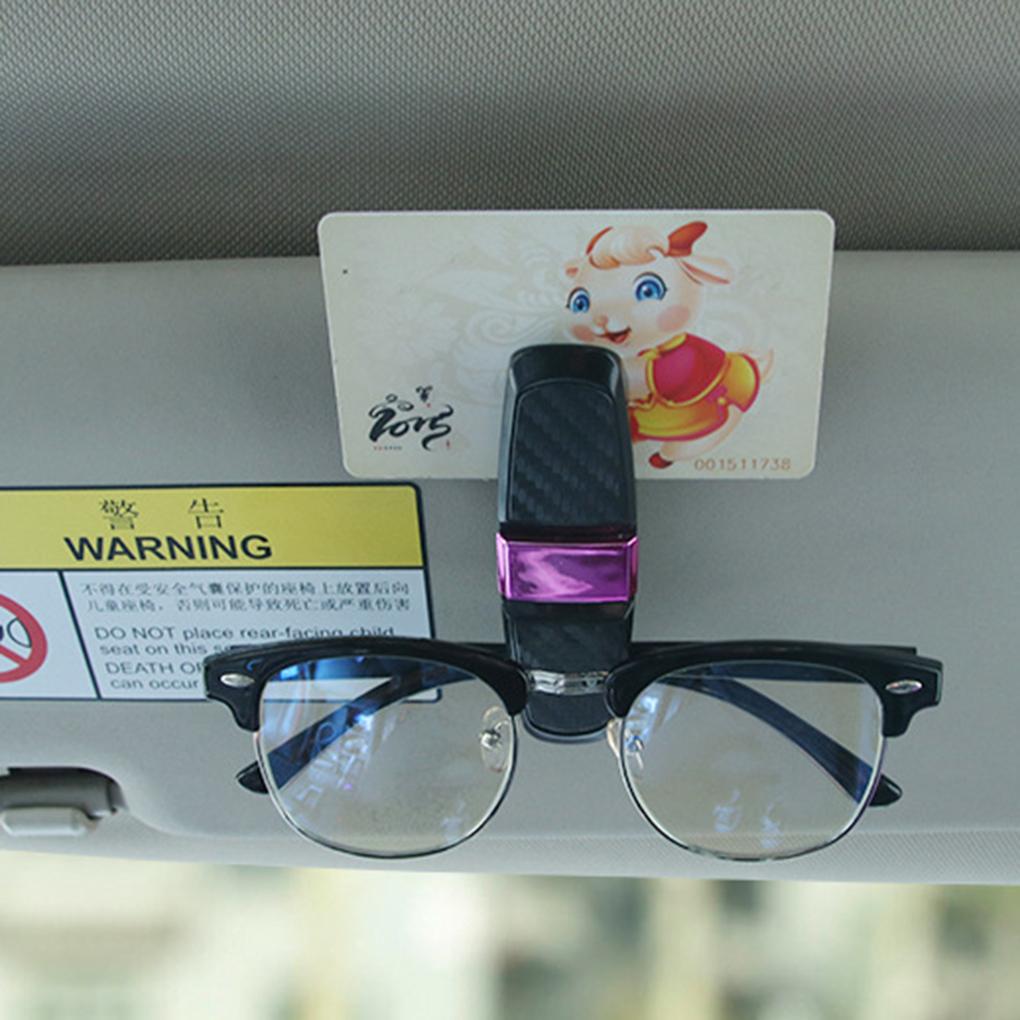 Portable Car Glasses Cases Ticket Card Clamp Car Sun Visor Holder ABS Eyeglasses Auto Accessories