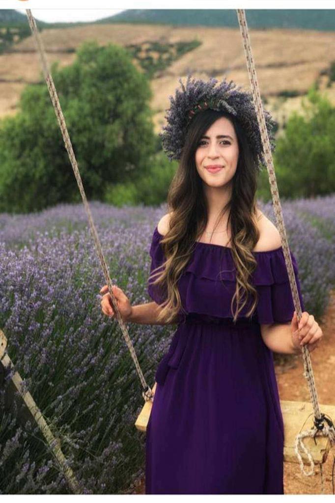 Women's Big Size Dress Carmen Collar Chiffon Dress