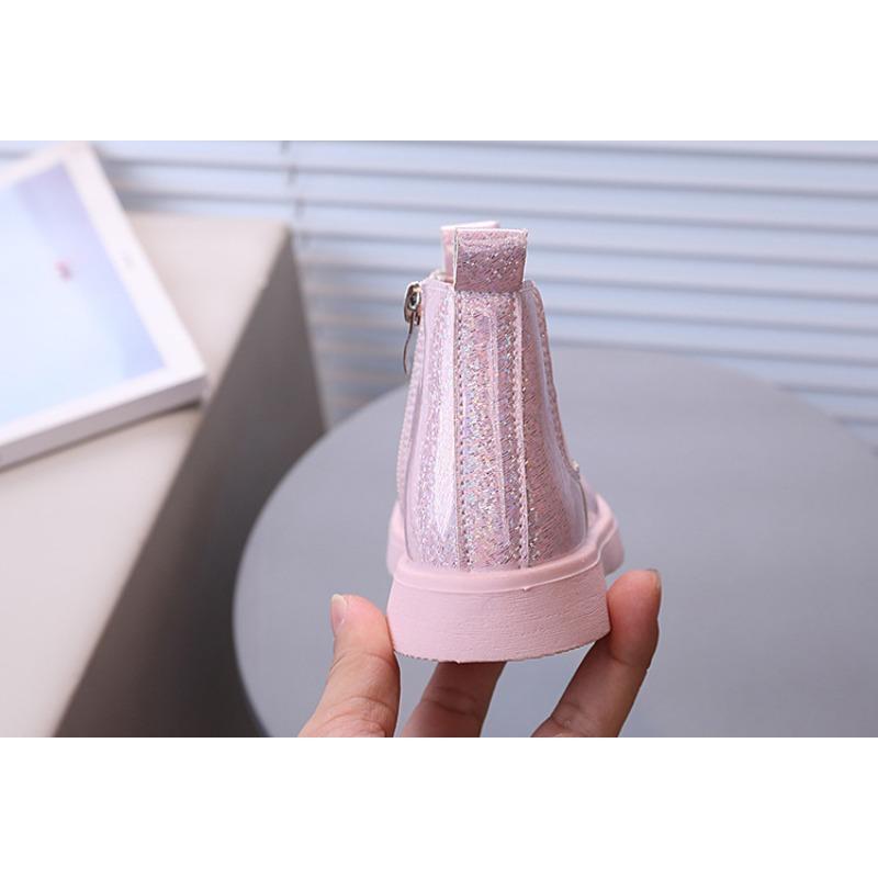 New Arrival Fall/Winter Kids' Fashion Boots – Boys' British Style Ankle Boots, Girls' Sequin Short Boots, Runway Trendy Style