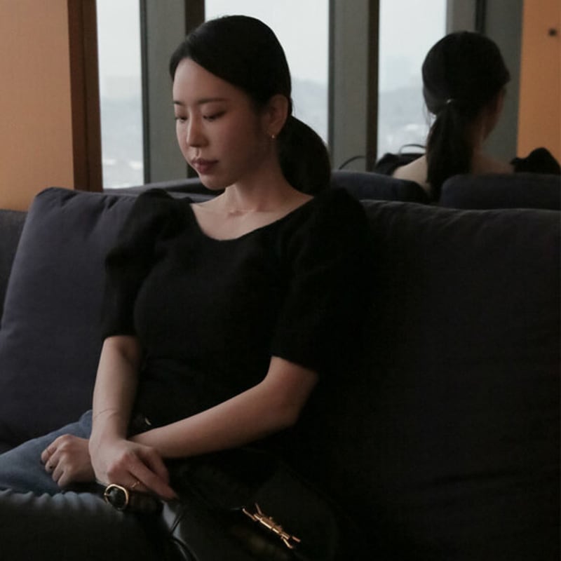 modernlike 14K gold-filled water drop ball one-touch earrings