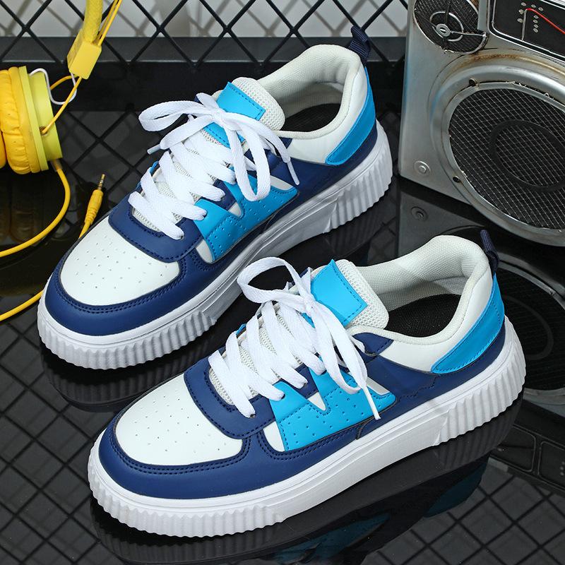 Women's Board Shoes Low-top Casual Sneakers Men PU Leather Running Walking Sports Shoes Classic Fitness Platform Shoes