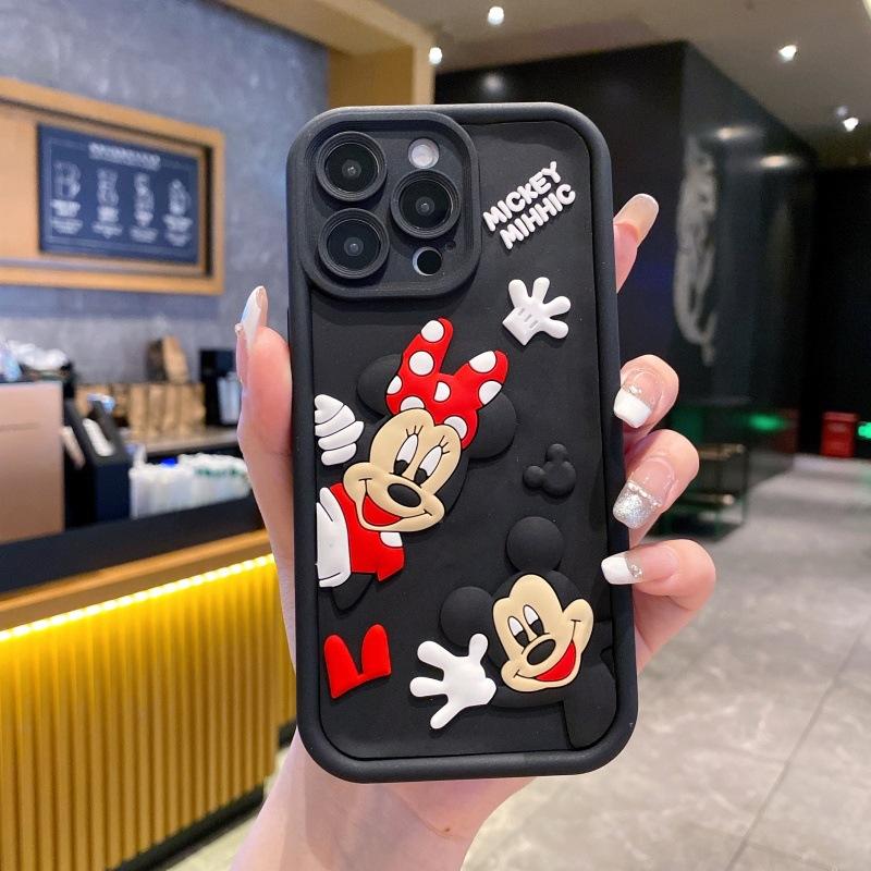 Applicable to Vivo V50 Stitch three-dimensional silicone sticker cartoon mobile phone case Y300 cute Minnie soft case
