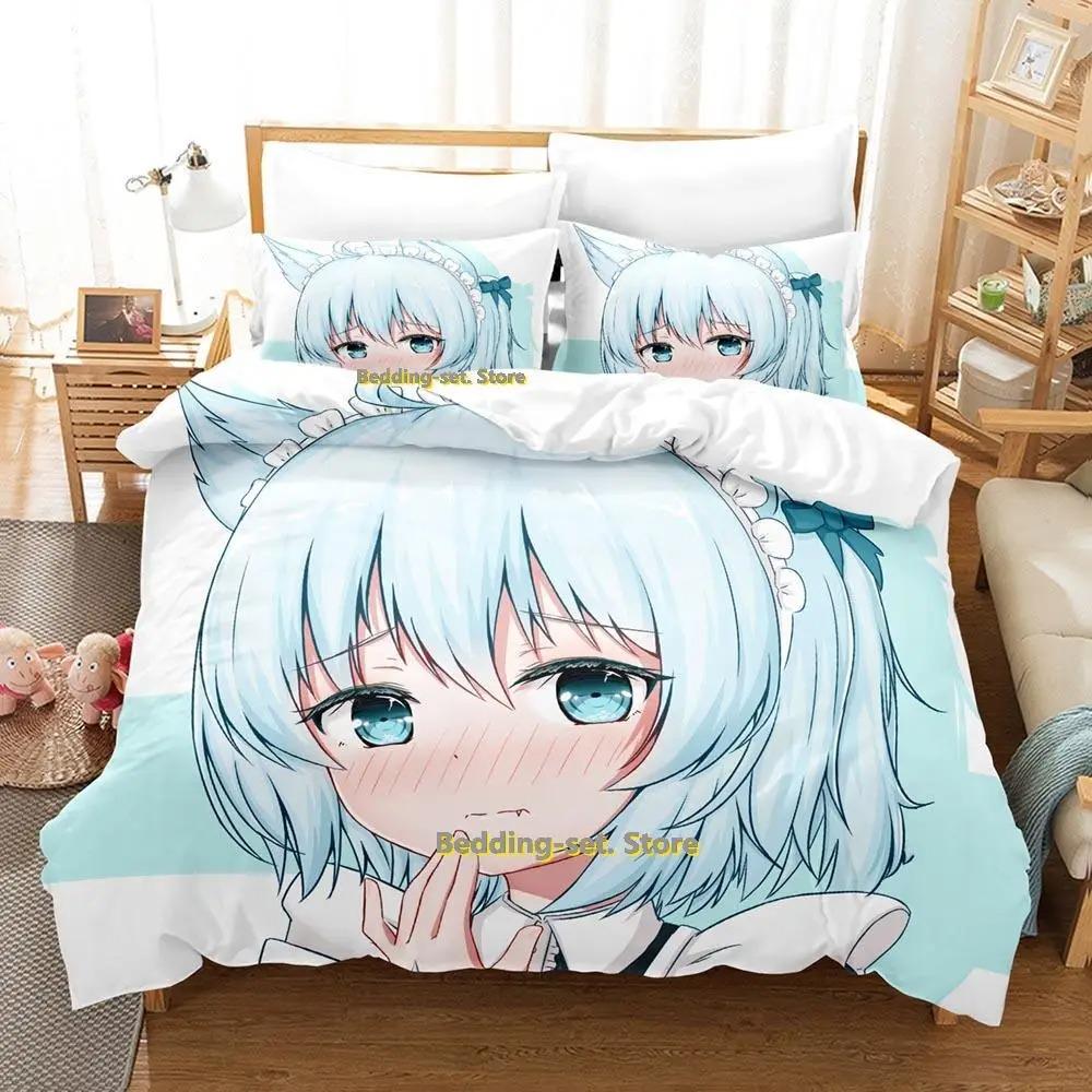 Comfortable Anime Print Bedding Set With Duvet Cover And Pillowcases Single Twin Full Queen King Sizes For Adults And Kids