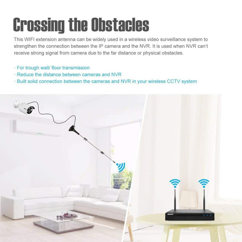 2,4 G magnetischer Überwachungskamera-Antennen-Extender, 10 Fuß 7 dBi CCTV Wireless WiFi SMA-Stecker-Verlängerungskabel