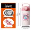 SUPOR Kinder 316L Edelstahl Isolierte Trinkflasche mit Strohhalm