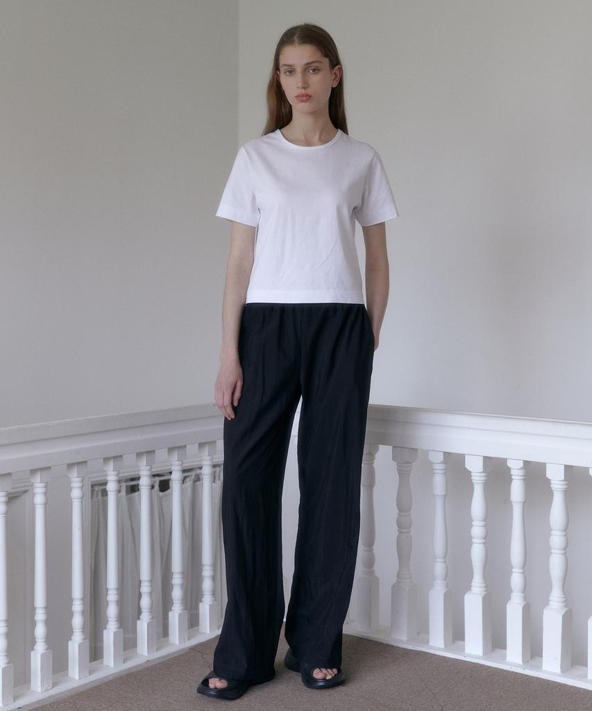 38COMEONCOMMON Nylon Banding Pants (Black)