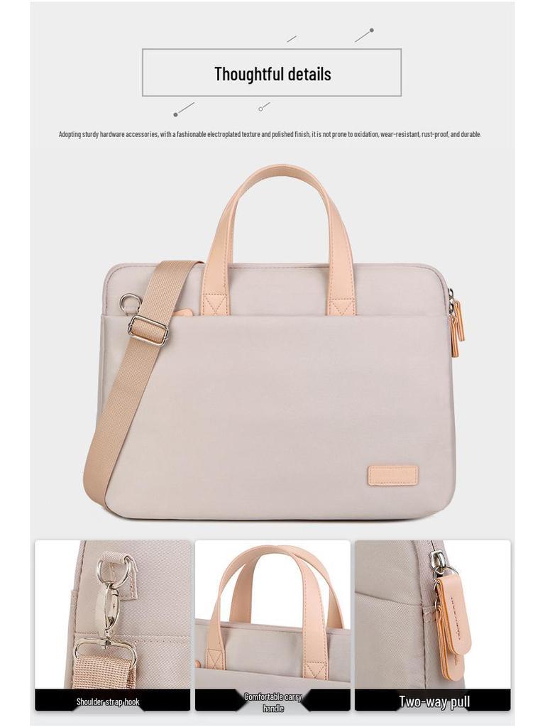 Women's Lightweight Macaron Laptop Bag, Sleek Design, Ideal for Business Commutes