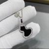 Elegant Gourd Necklace: 925 Sterling Silver with 18K Rose Gold, White Mother-of-Pearl, and Red Chalcedony Pendant