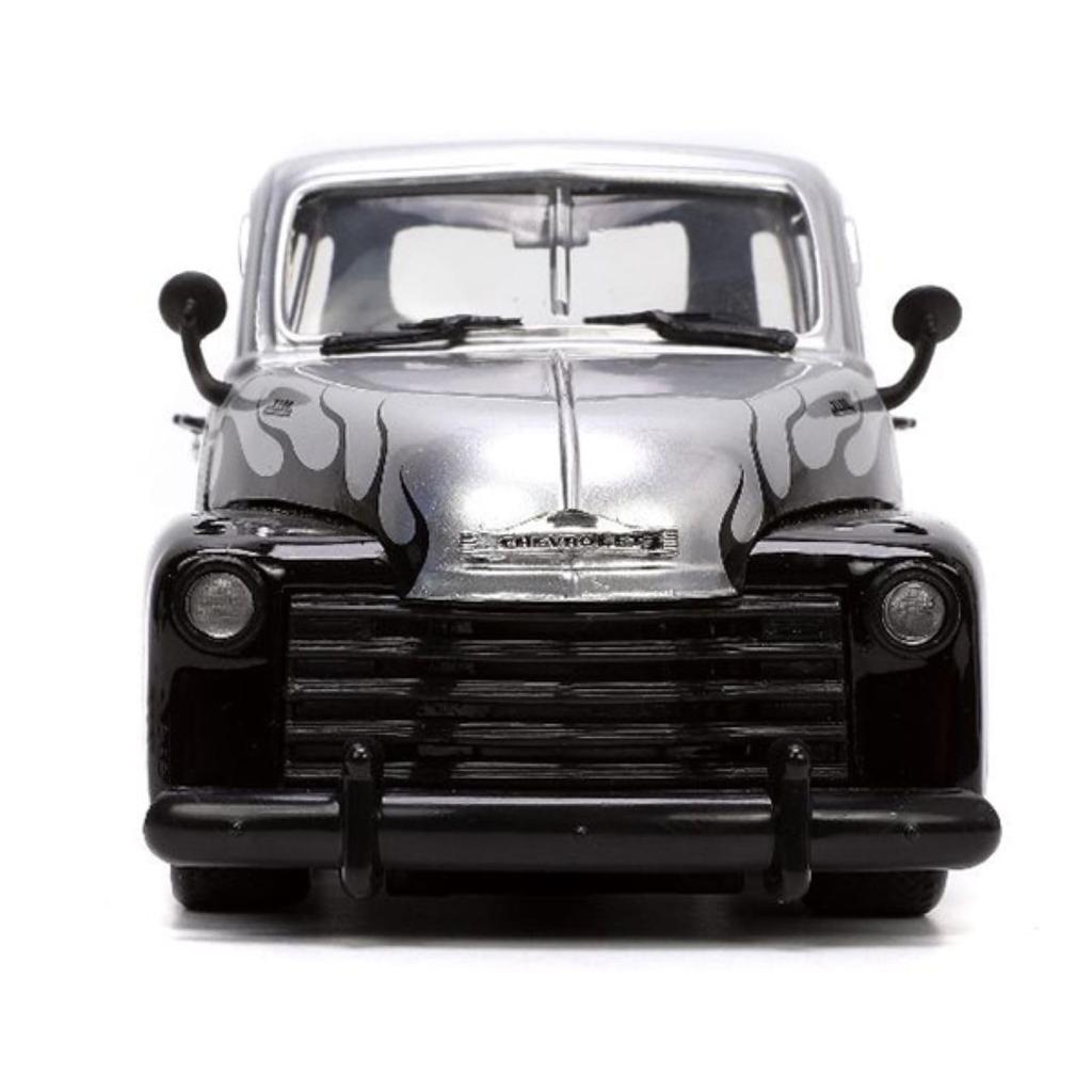 JADATOYS Scale JUST TRUCKS WHEELS 1953 Chevrolet Pickup Diecast Model Car 1/24 w/RACK & [Used]