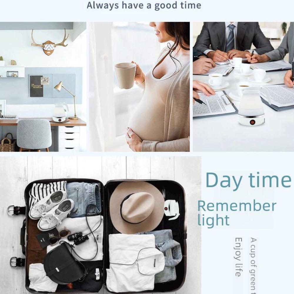 Silicone Foldable Electric Kettle for Travel and Household, Automatic Function