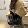 Double Shoulder Bag for Work Retro Tee-Use Large Capaci Commuter Tote Bag Casual Single Shoulder Bapa Leisure Bolsas De Mujer
