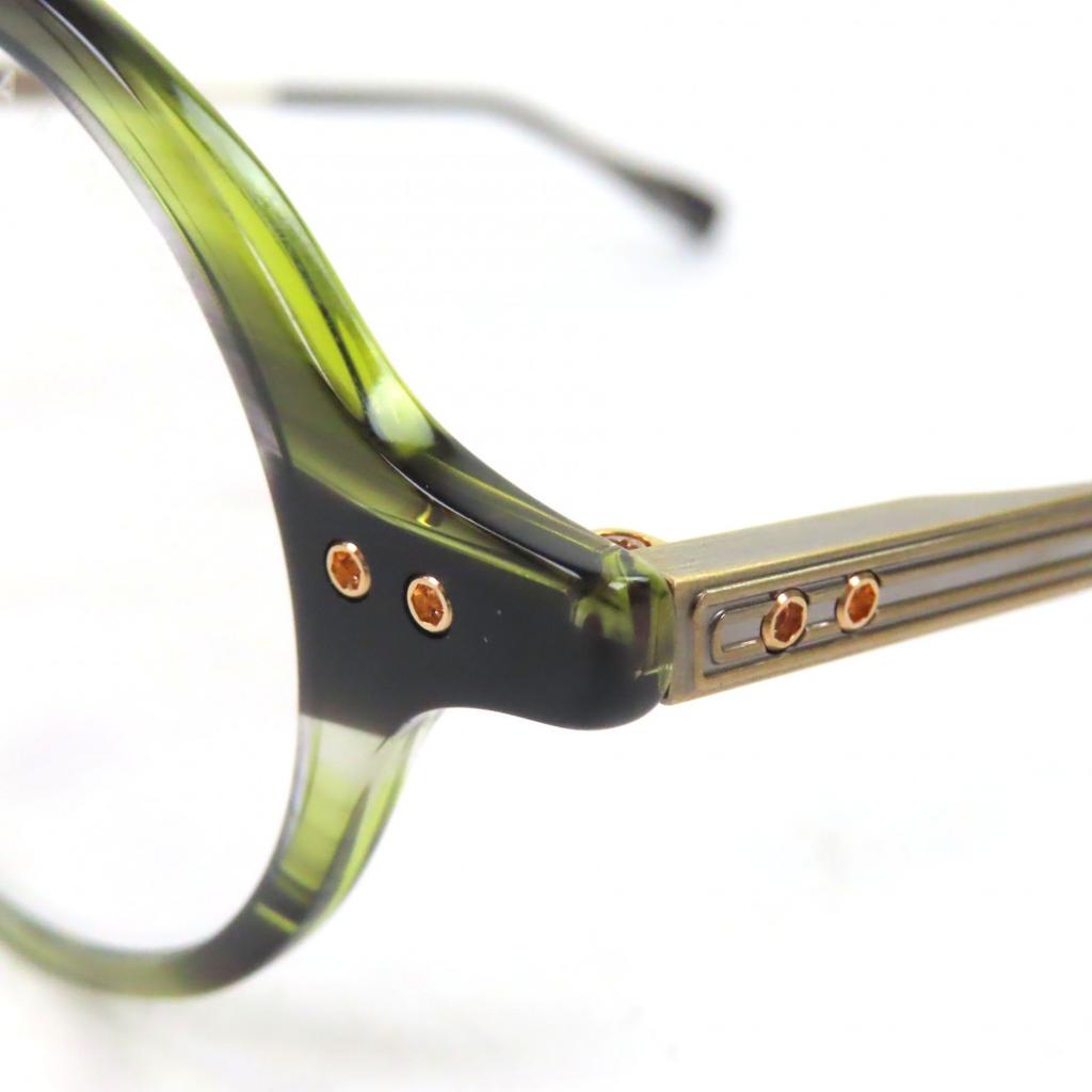 Pristine DITA Glasses ALATARA Aratara Marble Round Clear green mens DTX469 Used