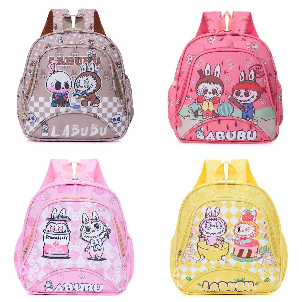 Kid Stylish Cartoon Backpack With Durable Fabric Colorful Pattern Zipper Closure