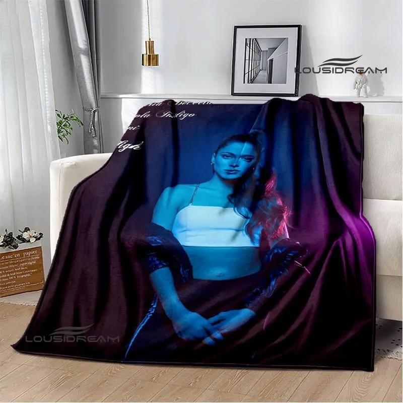 Spanish singer Lola índigo printed blankets Flange Warm blanket soft and comfortable blanket picnic blankets birthday gift