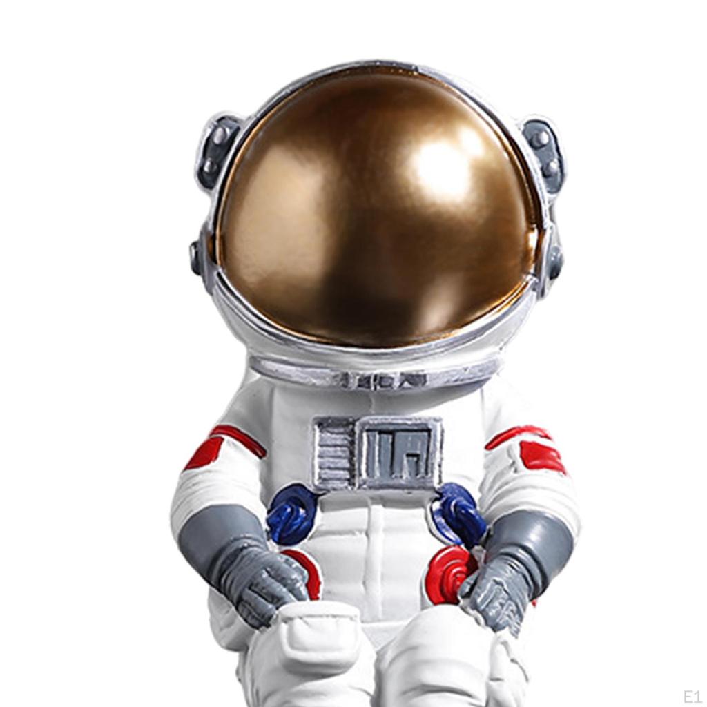 Astronaut Figurine Resin Moon Spaceman Model Ornament Car Interior Figure for Parties Cake