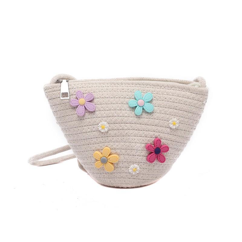 Cute Straw Woven Bag Fashionable Internet Celebrity Female One-shoulder Cross-body Women's Ins Trendy Small Backpack