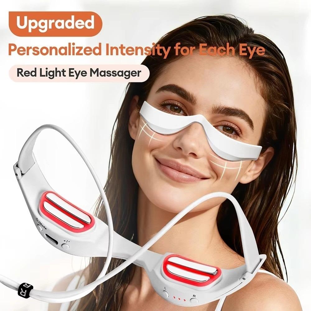 3D Eye Massager Electric Under-Eye Massager EMS Eye Massager Eye Fatigue Relief Red Light Eye Massage Glasses